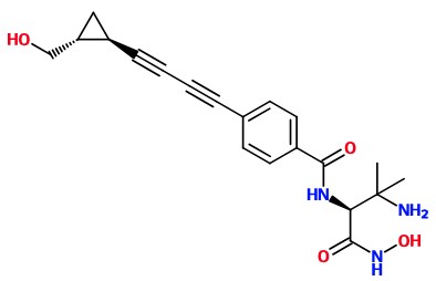 (image for) MC011964 (2S)-3-Amino-N-hydroxy-2-[(4-{4-[(1R,2R)-2-(hydroxymethyl)cyclopropyl]buta-1,3-diyn-1-yl}phenyl)formamido]-3-methylbutanamide